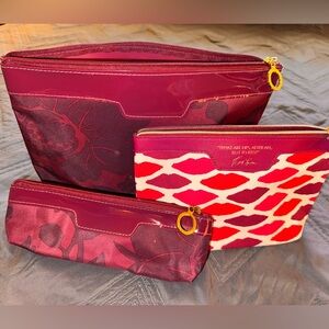 Estée Lauder set of 3 makeup cosmetic bags